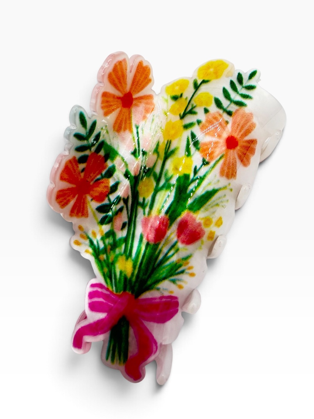 Colorful Flower Bouquet Hair Clip New